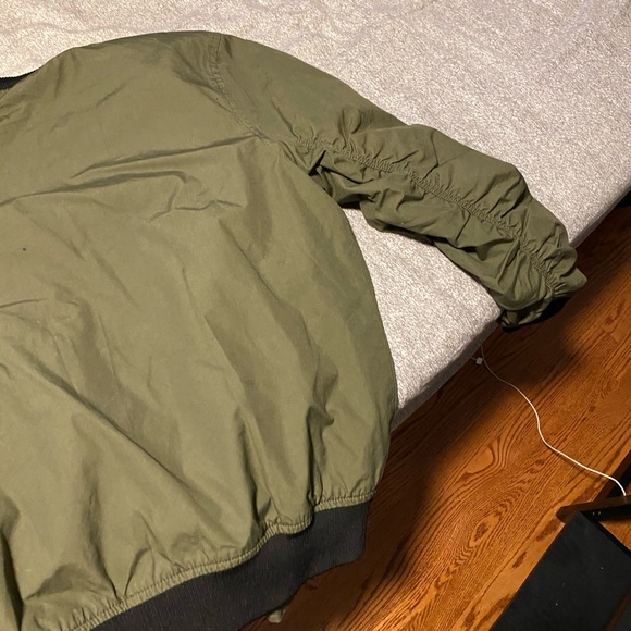H&M Jackets & Coats Hm Green Bomber Jacket Poshmark
